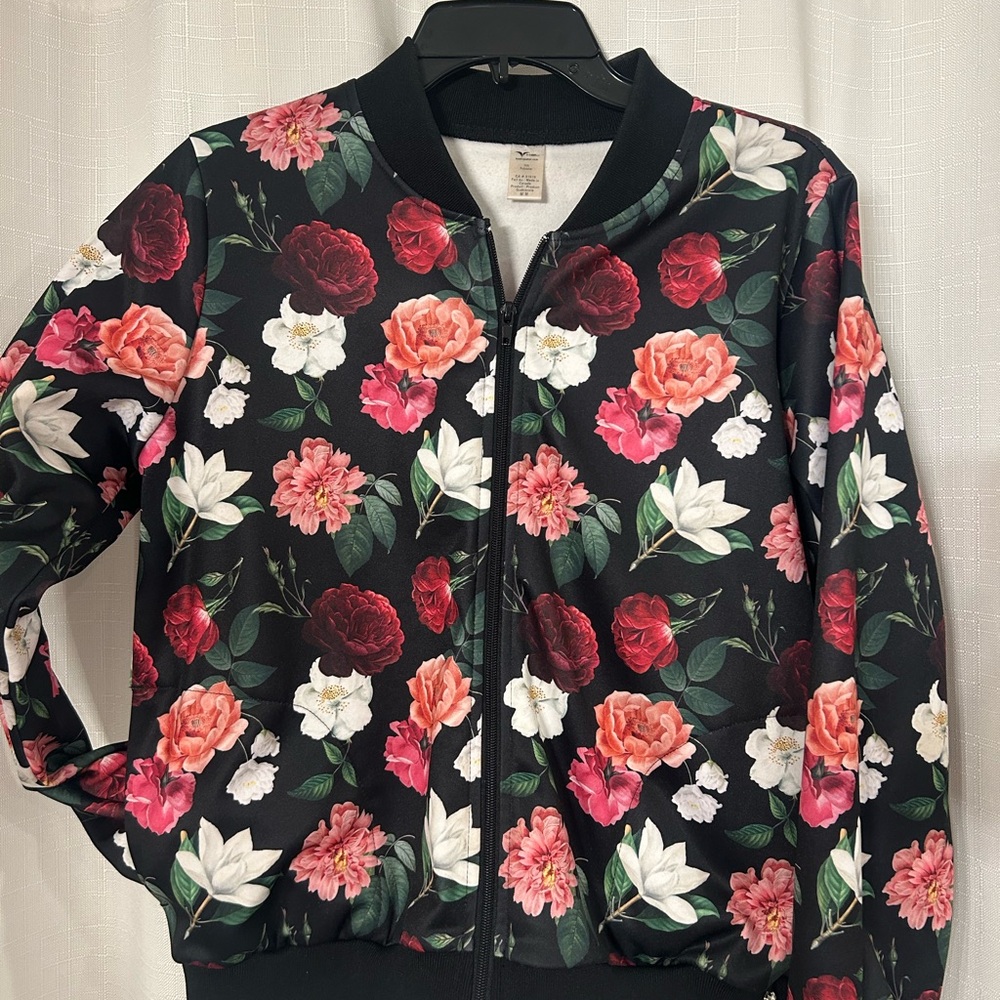 KSL Floral Print Women's Bomber Jacket - Picture 2 of 3